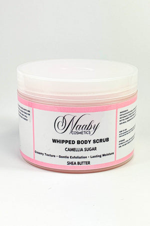 Jar of Naaby Cosmetics Whipped Body Scrub on a white background