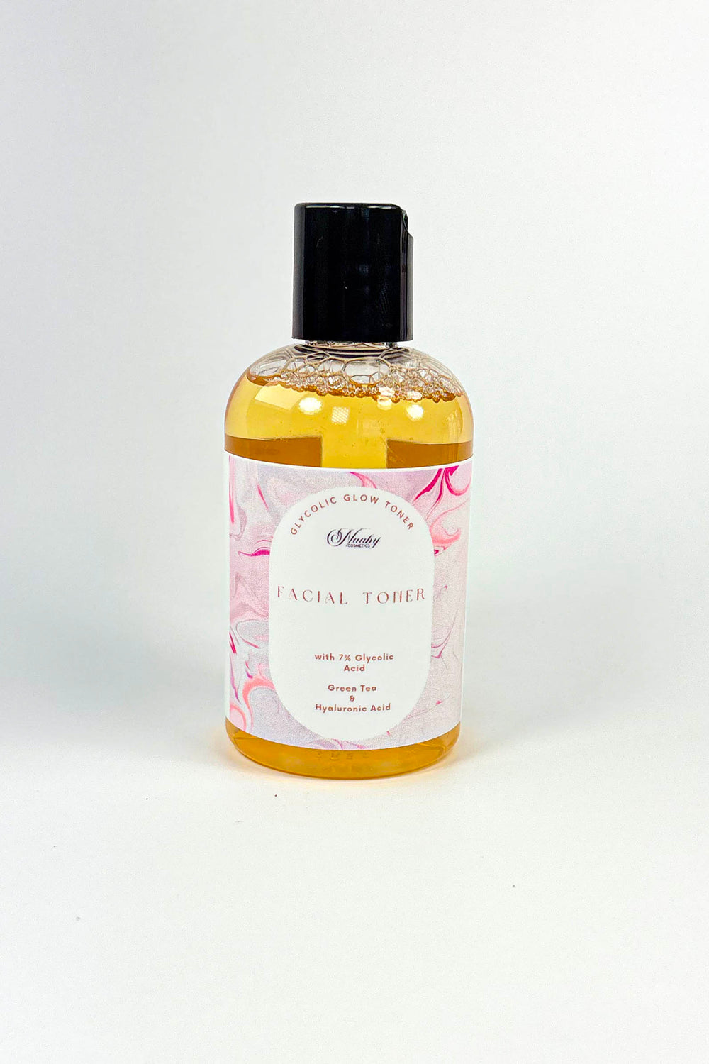 Facial toner bottle with a decorative label on a white background-Heartleaf 77% Soothing Toner