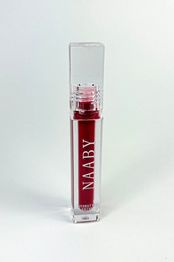 Naaby Cosmetics CRIMSON FLAME MATTE LIPSTICK with clear casing on a white background