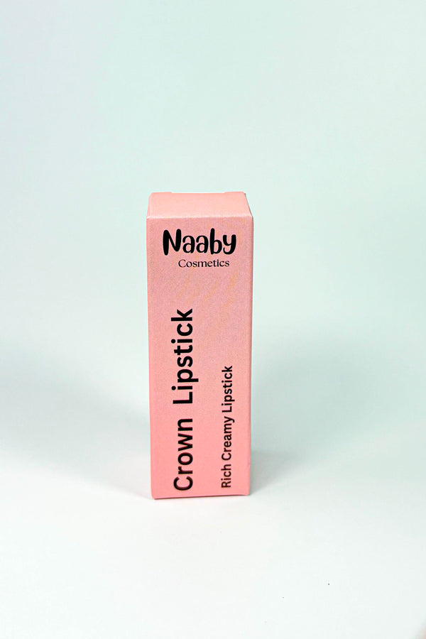 Naaby Cosmetics lipstick packaging on a light gray background